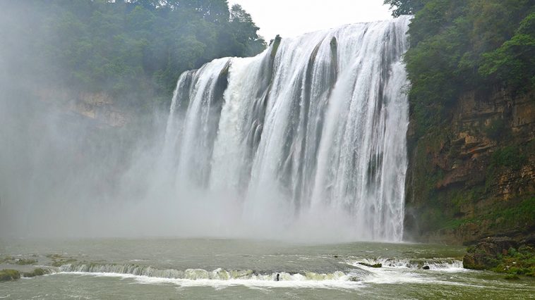 asia waterfalls chute