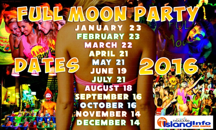 full moon thailande faire la fete en 2016
